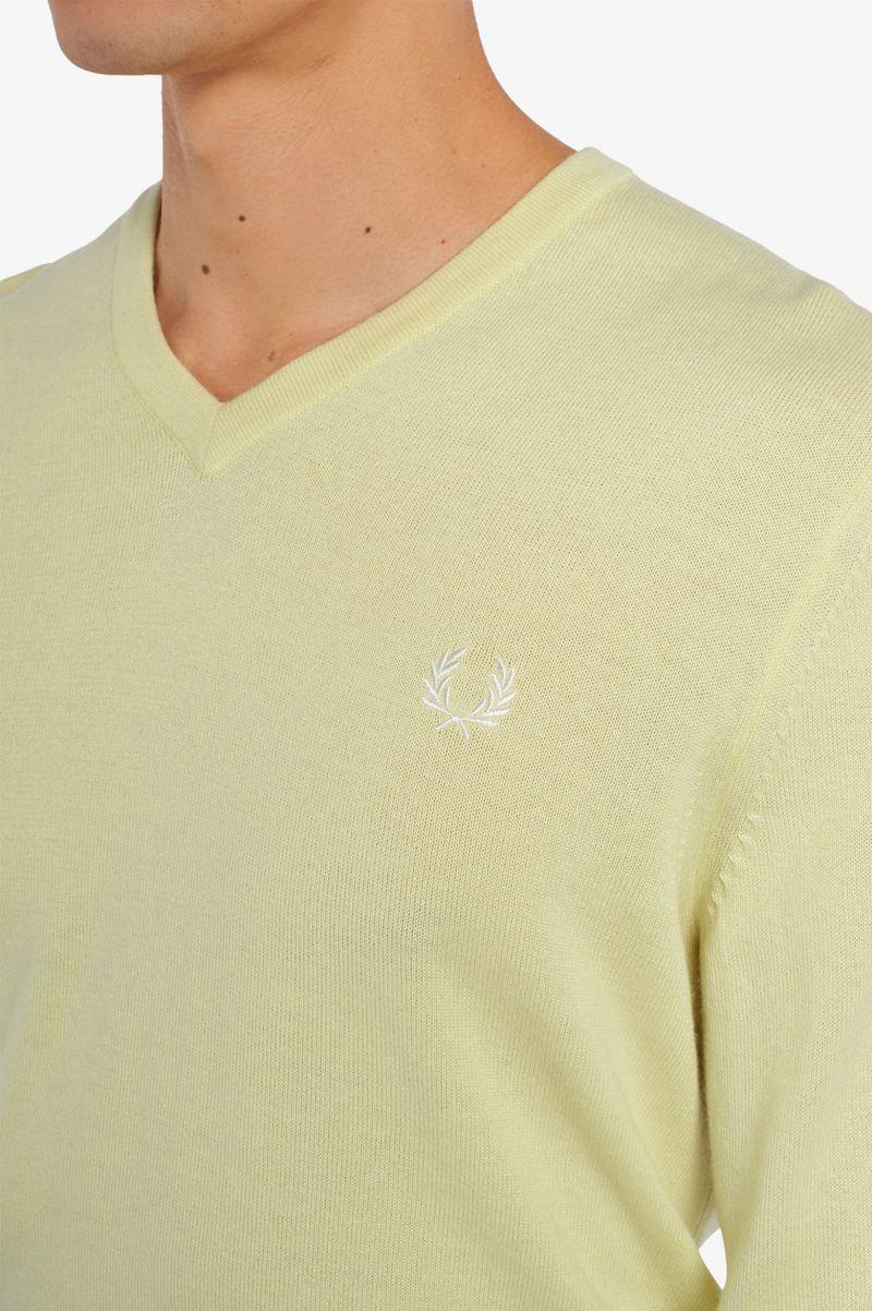 Green Fred Perry Classic V-Neck Jumper Men's Knitwear | PH 1295XYUF